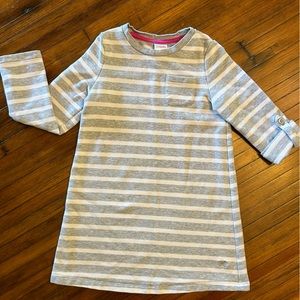 Gymboree gray/white striped size 5 sweatshirt dress